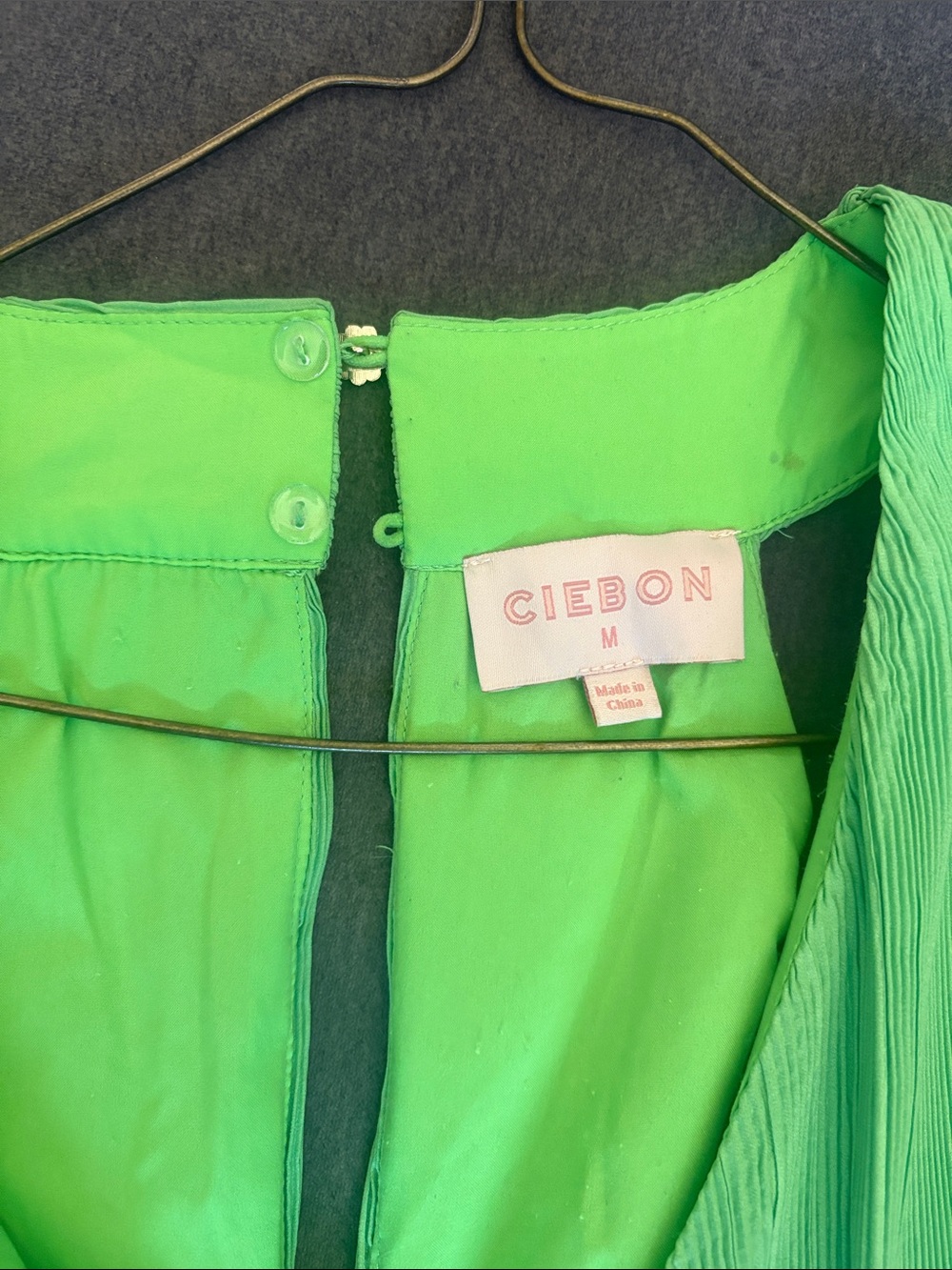 CIEBON Green Sleeveless Dress - Bright Green